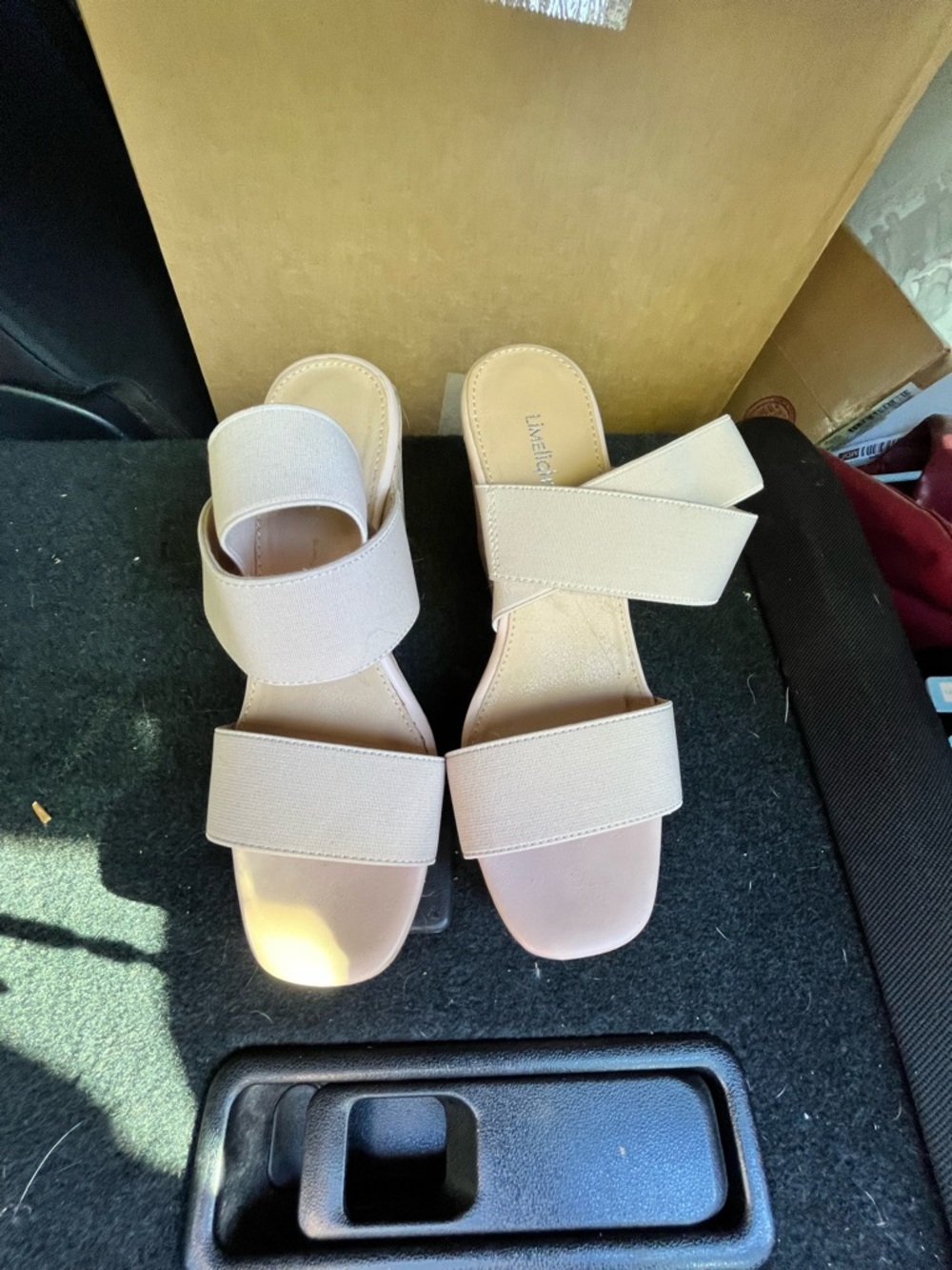 Limelight Women's Cream Crisscross Cork Wedge Sandals  Womens Size 6 Great shape - Picture 6 of 7